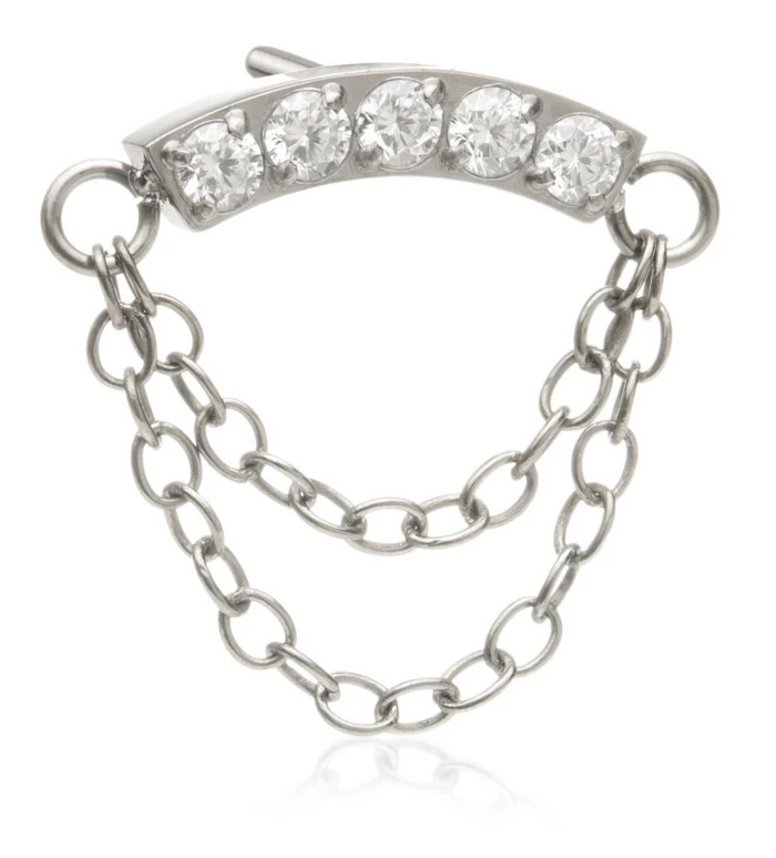 CRESCENT GEM CHAIN TITANIUM