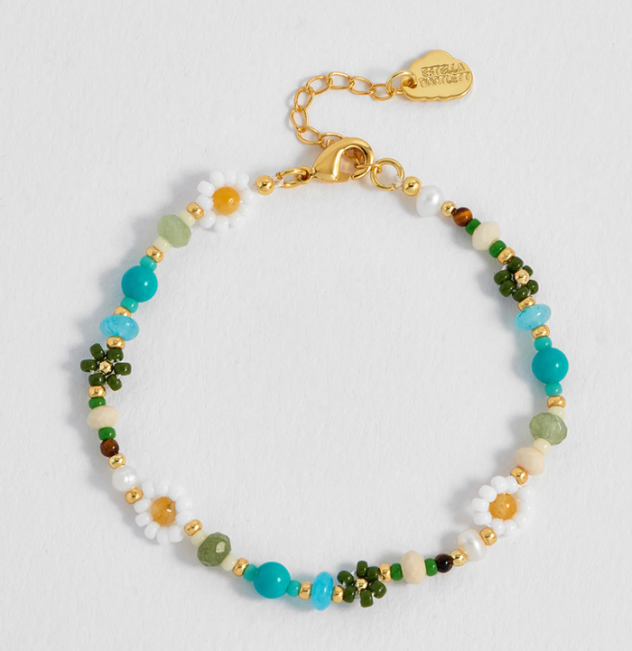 ESTELLA BARTLETT BEADED DAISY CHAIN FLOWER BRACELET