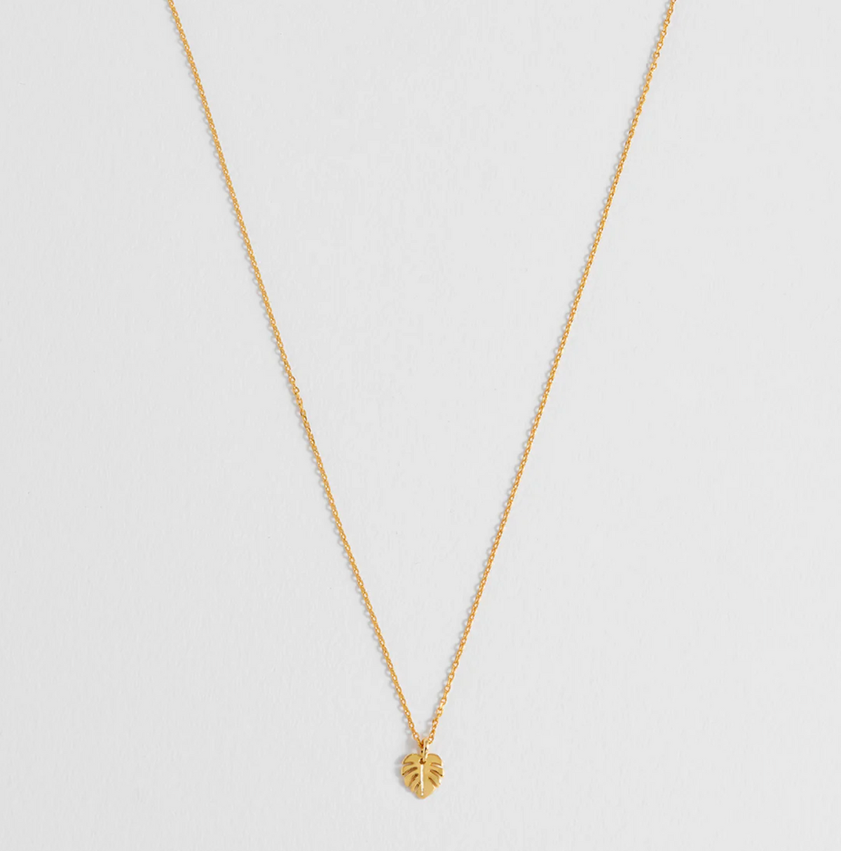 ESTELLA BARTLETT GOLD PLATED MONSTERA LEAF NECKLACE