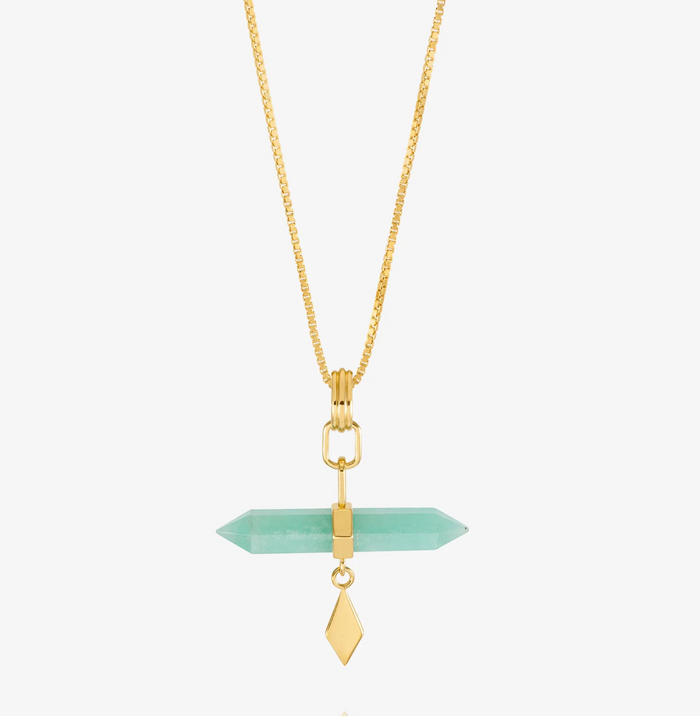 RACHEL JACKSON TRANQUILITY AMAZONITE TBAR NECKLACE