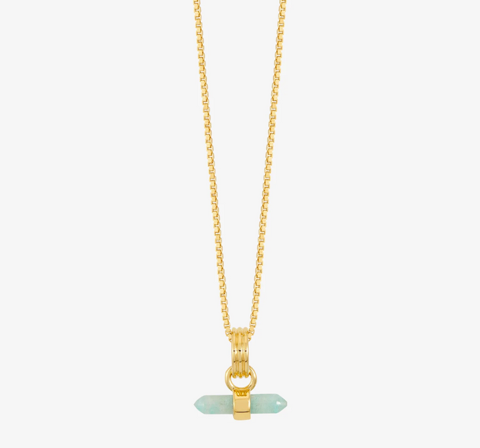 RACHEL JACKSON MINI TRANQUILITY AMAZONITE TBAR NECKLACE