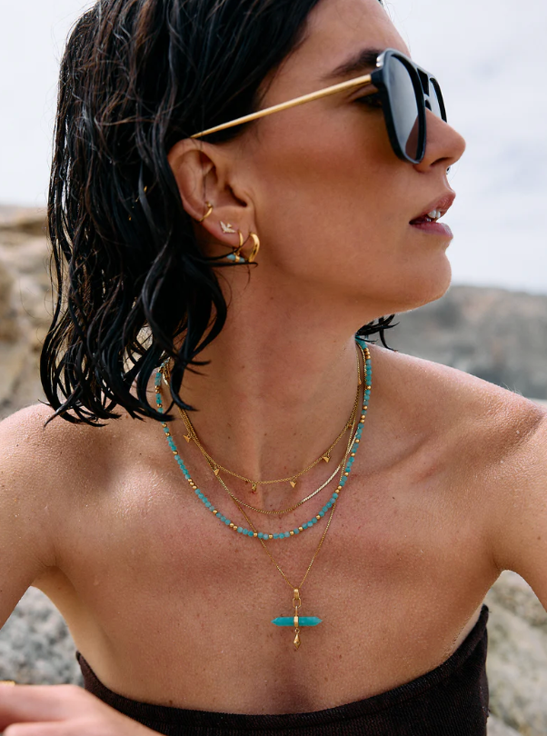 RACHEL JACKSON TRANQUILITY AMAZONITE BEADED NECKLACE