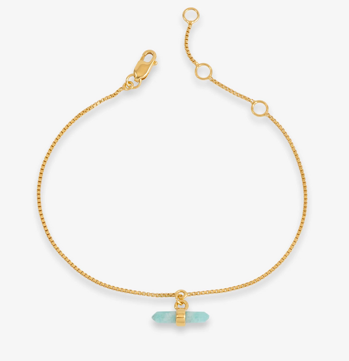 RACHEL JACKSON TRANQUILITY AMAZONITE TBAR BRACELET