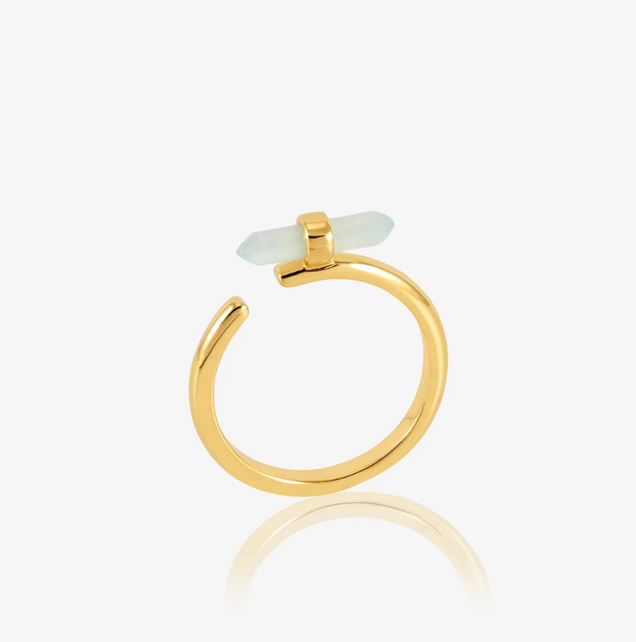 RACHEL JACKSON TRANQUILITY AMAZONITE TBAR ADJUSTABLE RING