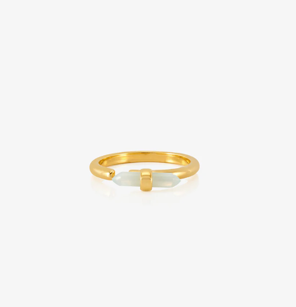 RACHEL JACKSON TRANQUILITY AMAZONITE TBAR ADJUSTABLE RING