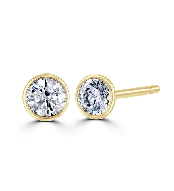 LAST NIGHT I DREAMT DAZZLE COLLECTION YELLOW GOLD AND DIAMOND STUDS