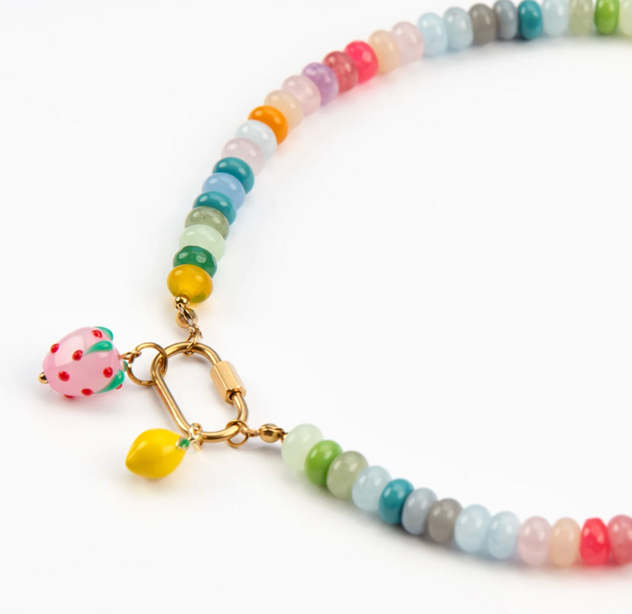 RAF & GRACE SUMMER FRUITS SOFT PASTEL CANDY BEAD NECKLACE