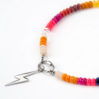 RAF & GRACE SILVER LIGHTENING CANDY SMILE NECKLACE