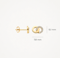 BLUSH 14K YELLOW GOLD INTERLINKING CIRCLE STUD EARRINGS