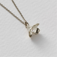 ALEX MONROE CUCKOO FLOWER WITH PEARL NECKLACE