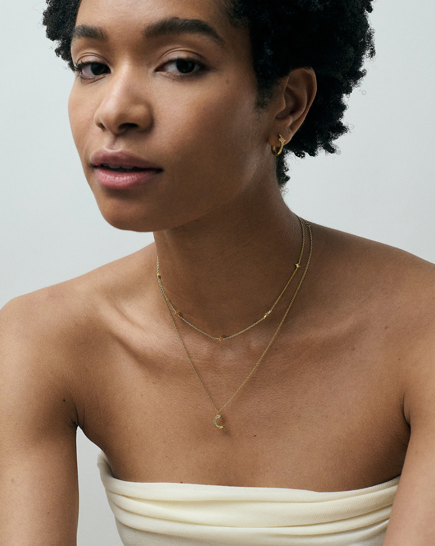 ASTLEY CLARKE CELESTIAL MOON PENDANT NECKLACE
