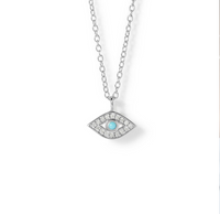 ASTLEY CLARKE BIOGRAPHY MINI EVIL EYE PENDANT NECKLACE