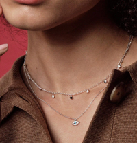 ASTLEY CLARKE BIOGRAPHY MINI EVIL EYE PENDANT NECKLACE