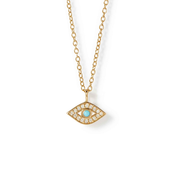 ASTLEY CLARKE BIOGRAPHY MINI EVIL EYE PENDANT NECKLACE