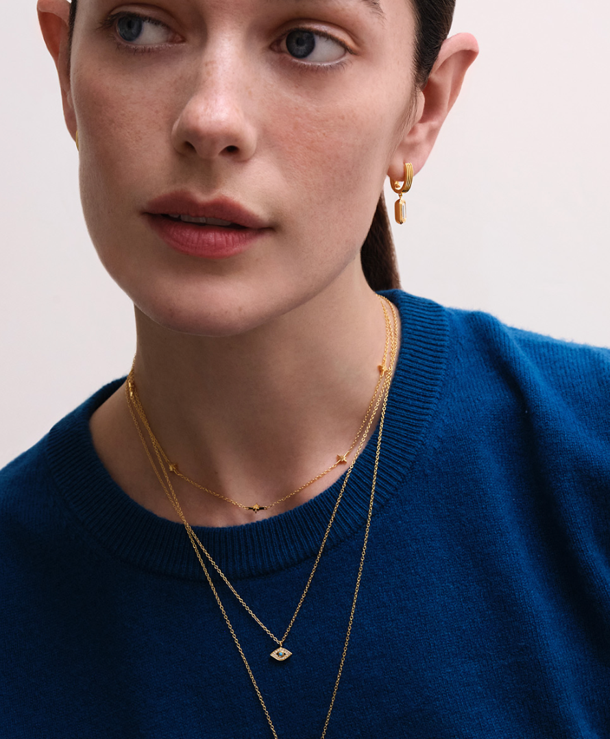 ASTLEY CLARKE BIOGRAPHY MINI EVIL EYE PENDANT NECKLACE