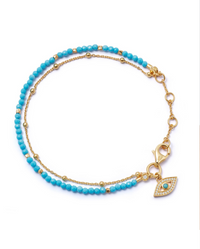 ASTLEY CLARKE TURQUOISE EVIL EYE BRACELET