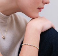 ASTLEY CLARKE WHITE SAPPHIRE DECO TENNIS BRACELET