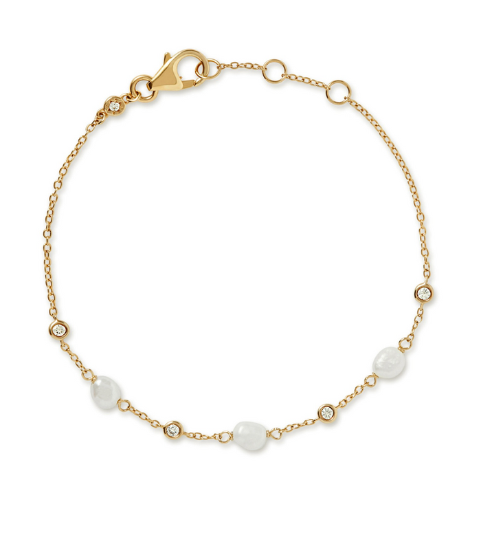 ASTLEY CLARKE PEARL AND SAPPHIRE STATION BRACELET