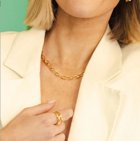 DAISY LONDON POLLY VINTAGE LINK CHAIN NECKLACE