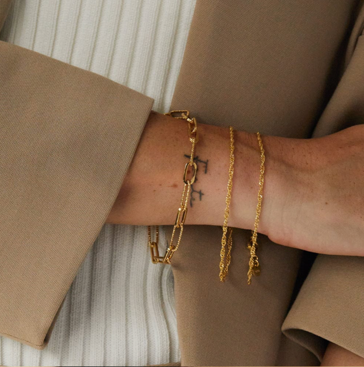 DAISY LONDON PAPERCLIP CHAIN BRACELET