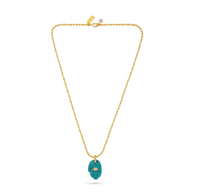 TALIS CHAINS PROTECTIVE HAND TURQUOISE PENDANT NECKLACE