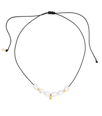 CLAUDIA BRADBY LARGE BAROQUE PEARL AND SEA CHARM NECKLACE