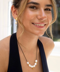 CLAUDIA BRADBY LARGE BAROQUE PEARL AND SEA CHARM NECKLACE