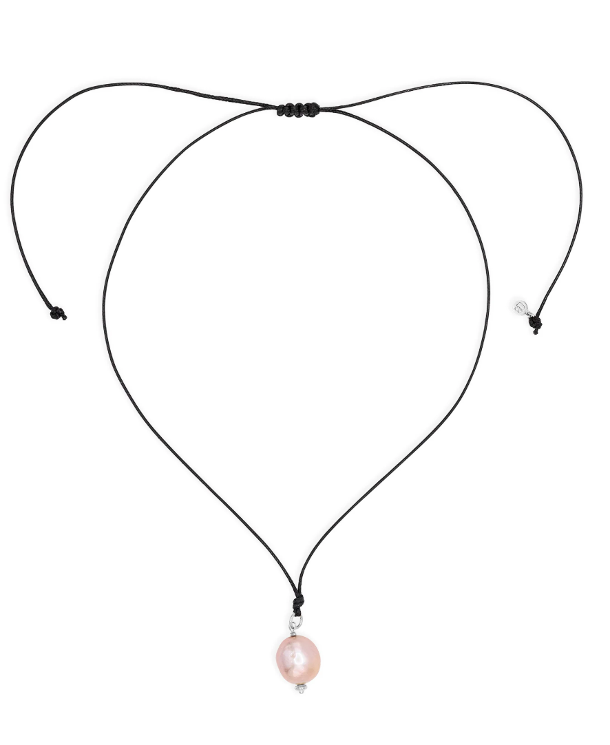 CLAUDIA BRADBY BAROQUE NATURAL PINK PEARL CORD NECKLACE