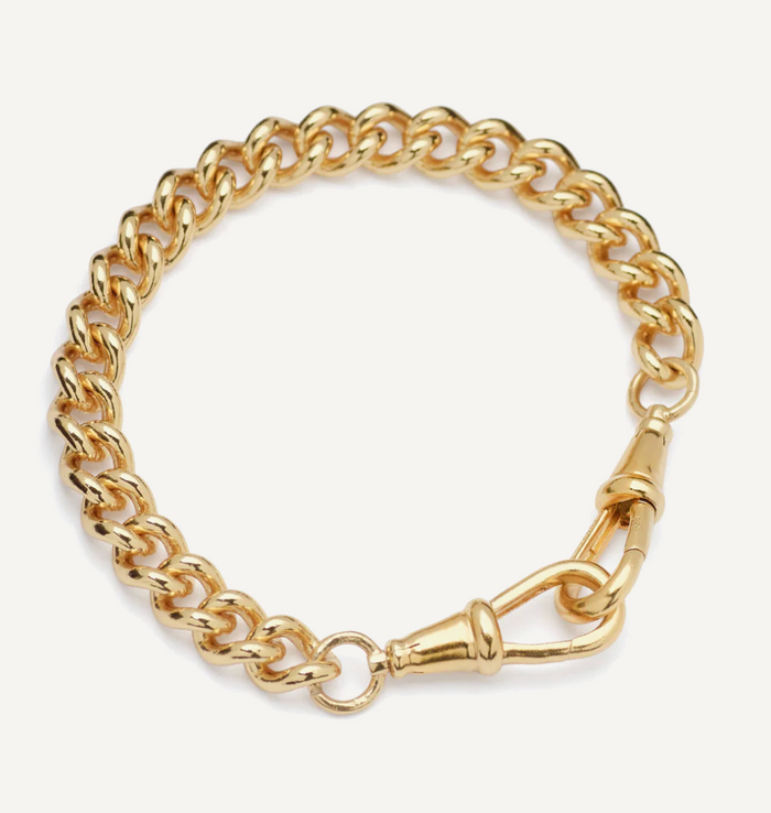 TILLY SVEAAS MEDIUM GOLD CURB CLIPT BRACELET