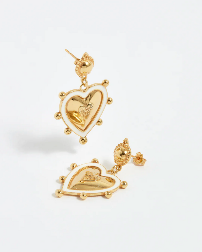 SORU SICILIAN HEART DROP EARRINGS
