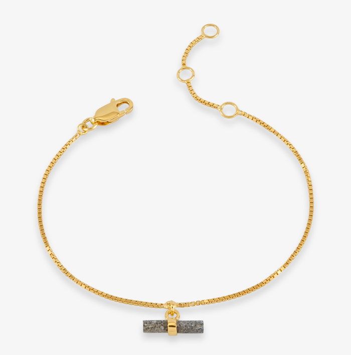 RACHEL JACKSON AVENTURINE DISCO T-BAR CHAIN BRACELET