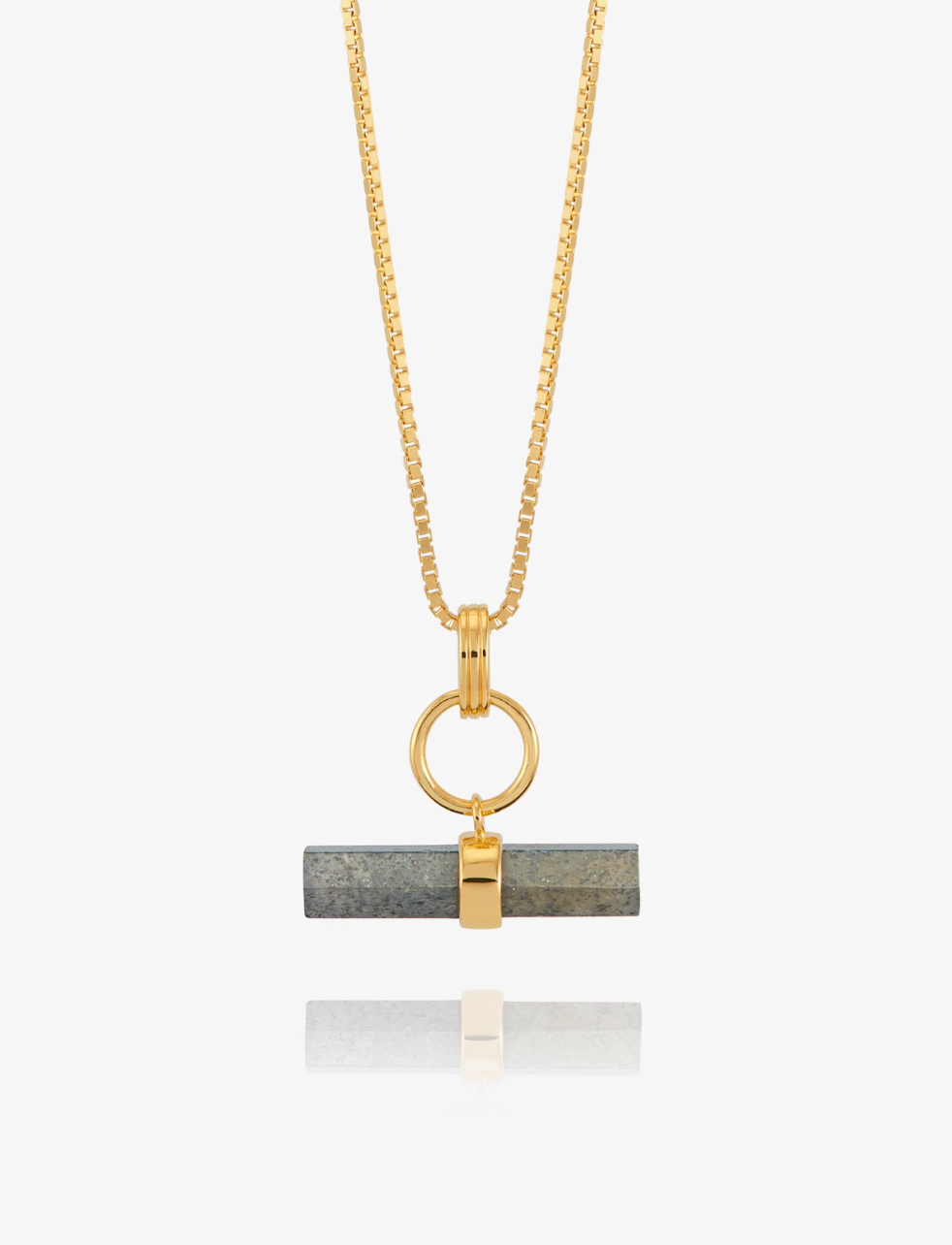 RACHEL JACKSON AVENTURINE DISCO T-BAR NECKLACE