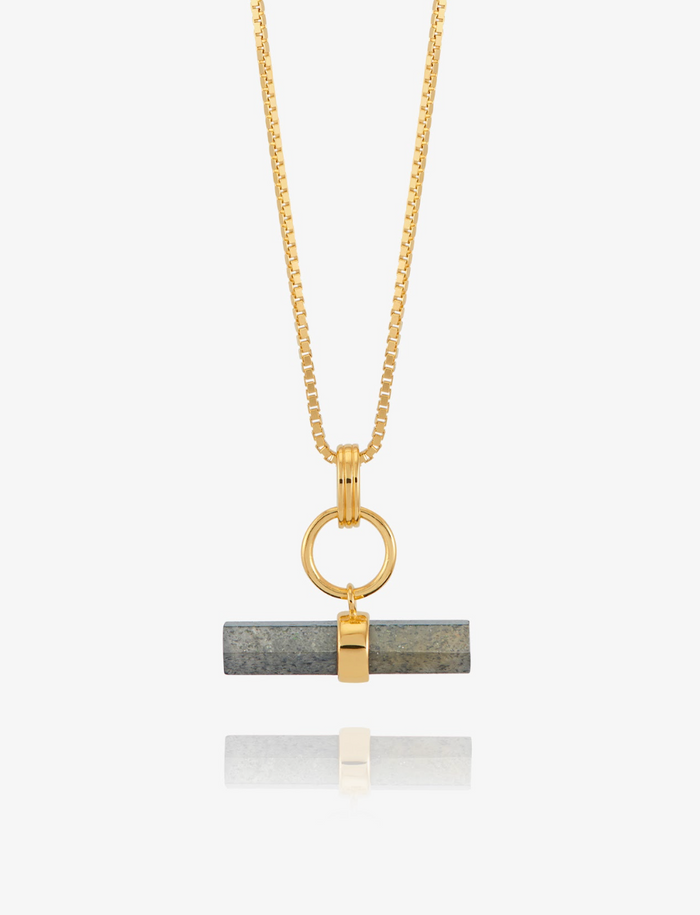 RACHEL JACKSON AVENTURINE DISCO T-BAR NECKLACE