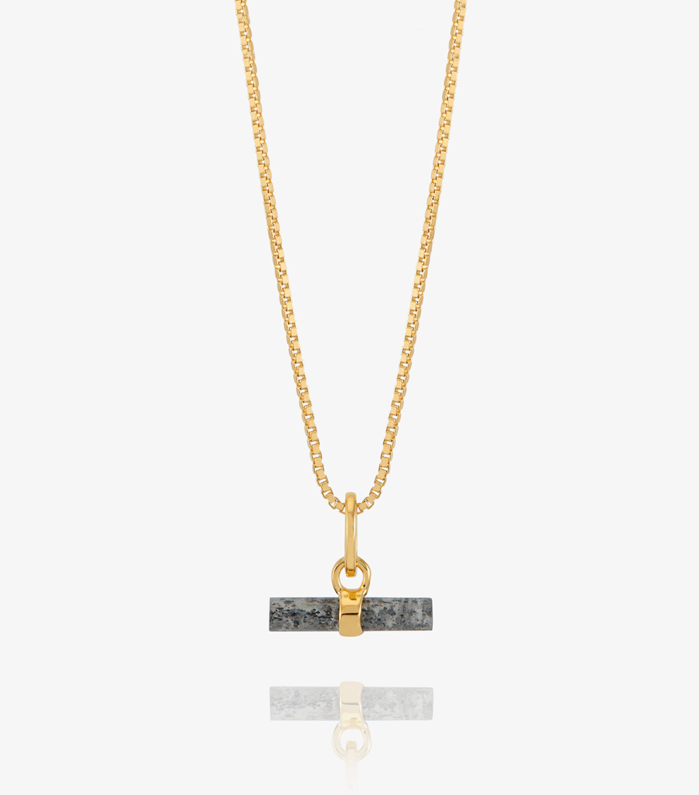 RACHEL JACKSON MINI AVENTURINE DISCO T-BAR NECKLACE