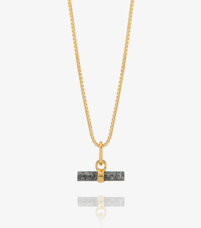 RACHEL JACKSON MINI AVENTURINE DISCO T-BAR NECKLACE