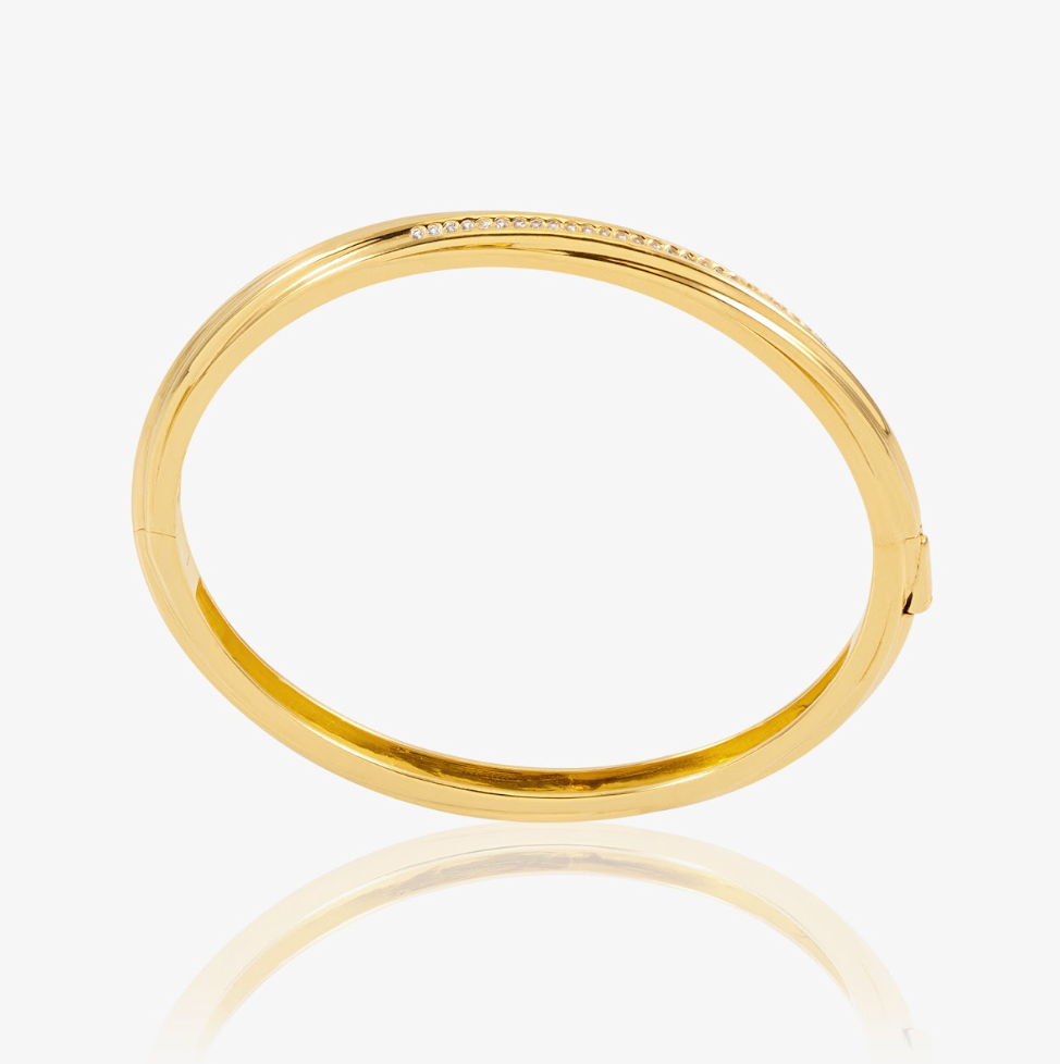 RACHEL JACKSON TWISTED HINGED BANGLE BRACELET