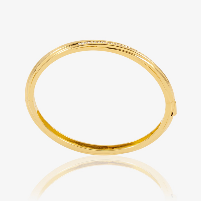 RACHEL JACKSON TWISTED HINGED BANGLE BRACELET