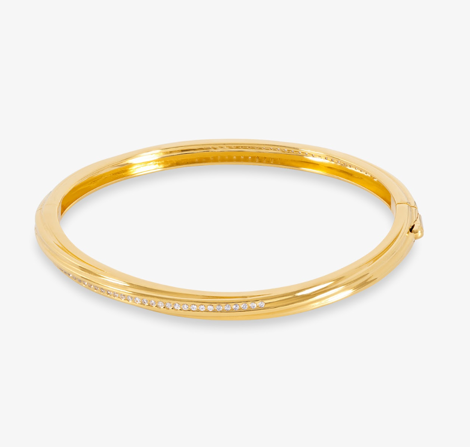 RACHEL JACKSON TWISTED HINGED BANGLE BRACELET
