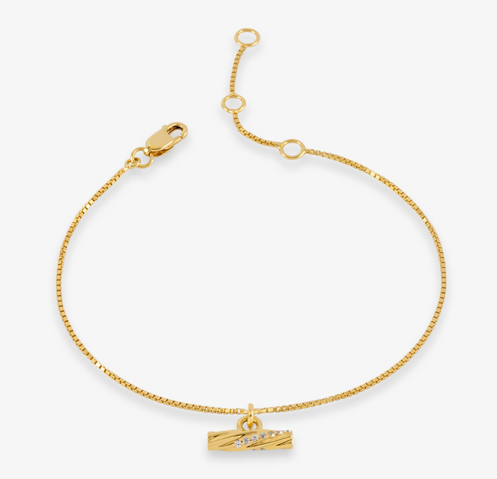 RACHEL JACKSON TWISTED TBAR CHAIN BRACELET