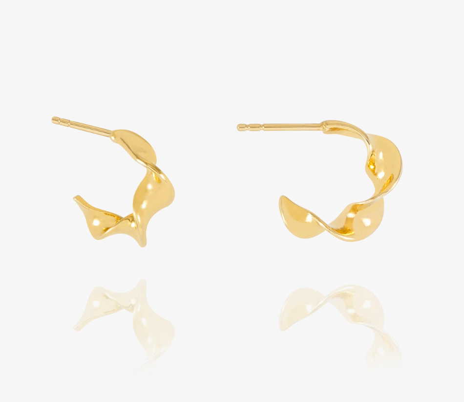 RACHEL JACKSON SMALL TWISTED HOOP EARRINGS