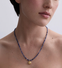 ASTLEY CLARKE BLUE AVENTURINE MINI BIOGRAPHY LOCKET NECKLACE