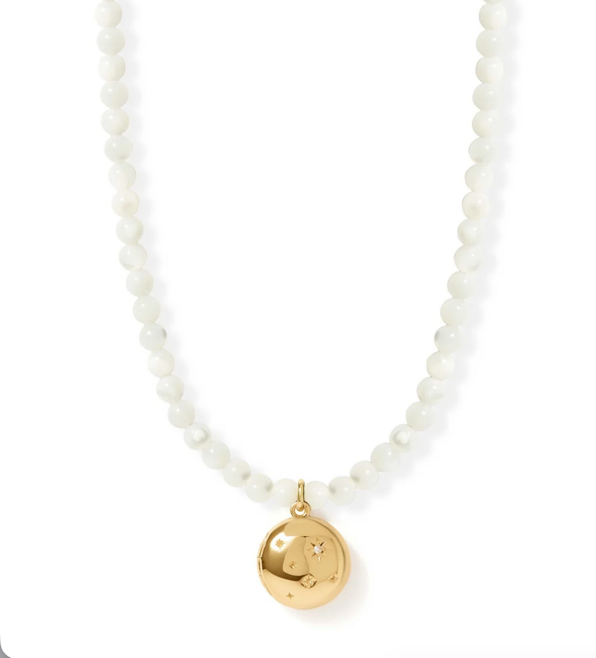 ASTLEY CLARKE TINY STAR BIOGRAPHY BEADED LOCKET NECKLACE