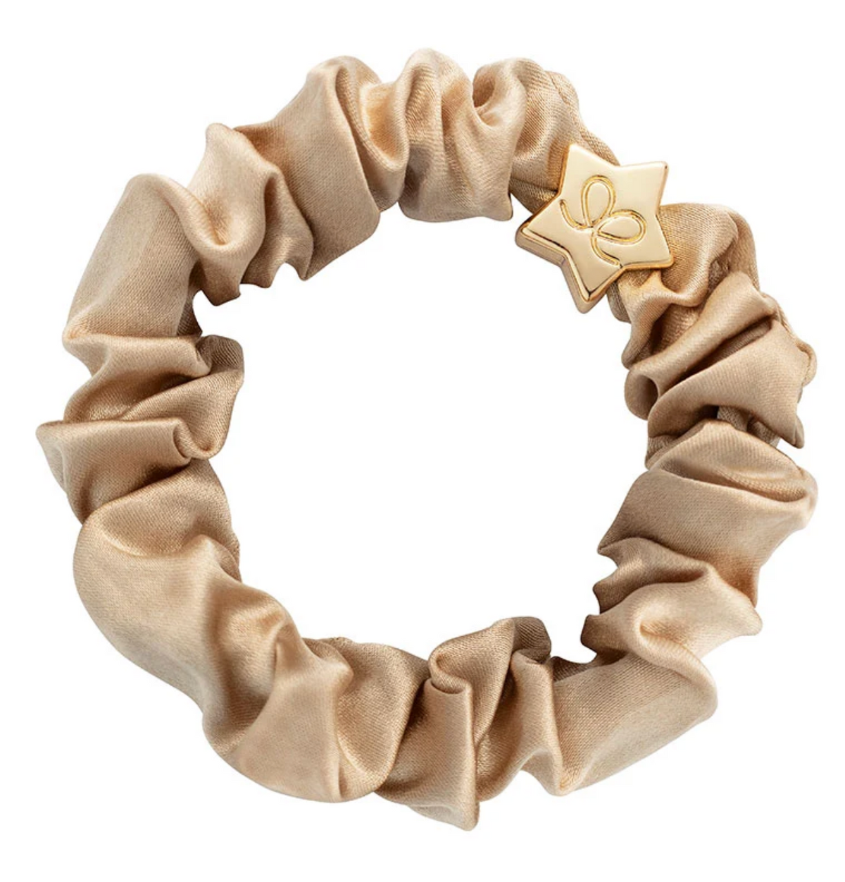 BY ELOISE SAND GOLD STAR SILK SCRUNCHIE