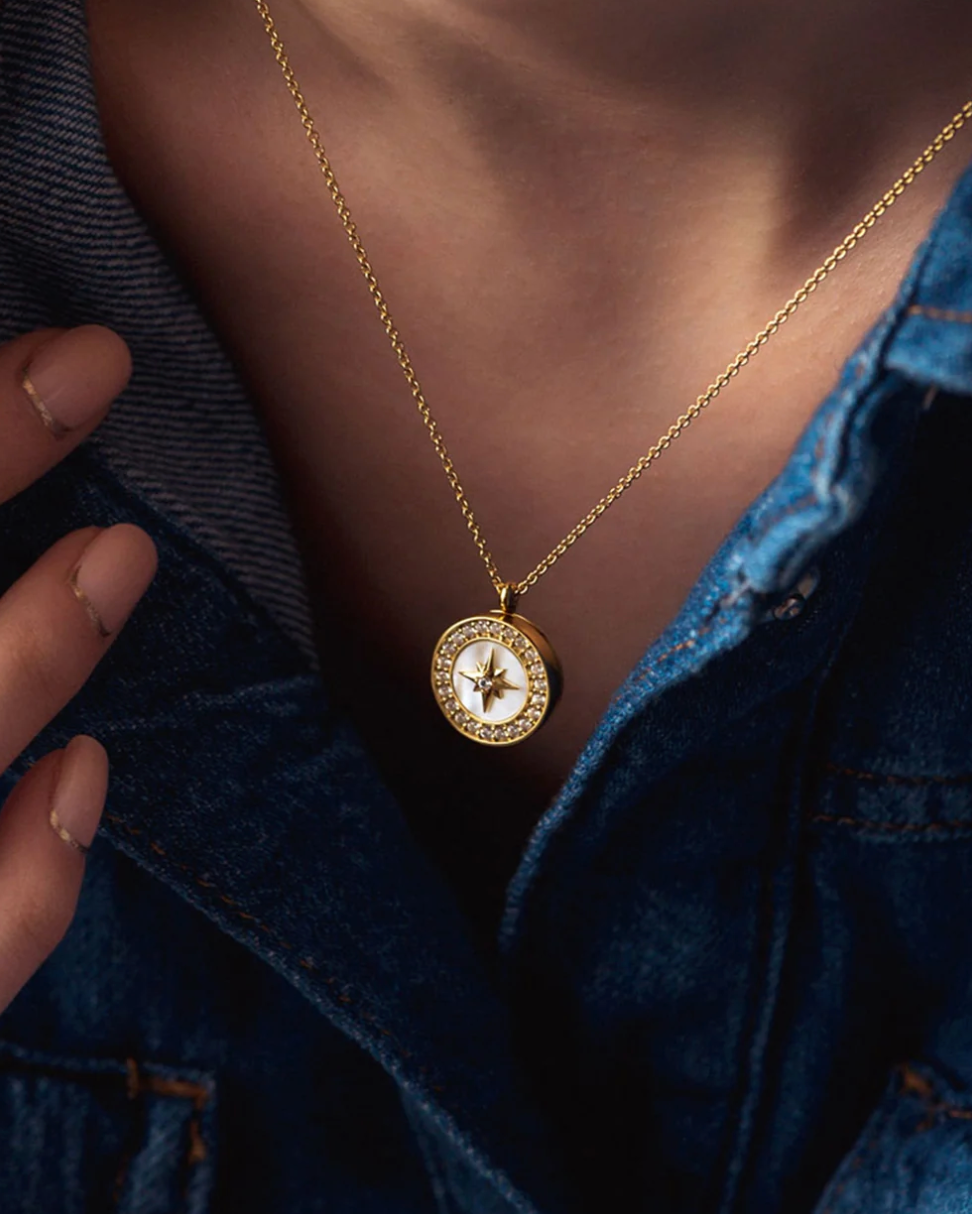 ASTLEY CLARKE SMALL POLARIS LOCKET NECKLACE