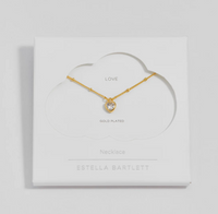 ESTELLA BARTLETT CLEAR HEART PADLOCK NECKLACE