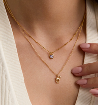 ESTELLA BARTLETT CLEAR HEART PADLOCK NECKLACE