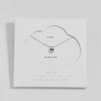 ESTELLA BARTLETT BLUE HEART PADLOCK NECKLACE