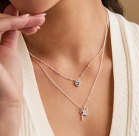 ESTELLA BARTLETT BLUE HEART PADLOCK NECKLACE