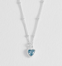 ESTELLA BARTLETT BLUE HEART PADLOCK NECKLACE
