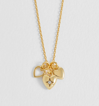 ESTELLA BARTLETT MULTI HEART CHARM NECKLACE